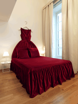 "Sleeping in a Ballgown" room at Maison Moschino