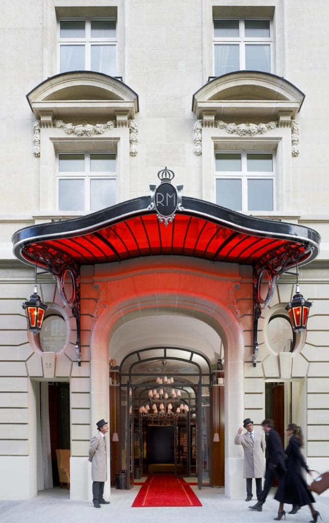 Front entrance of the Hotel Le Royal Monceau